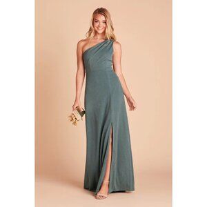 Birdy Grey Kira Dress Sz Small Womens Sea Glass Green One Shoulder Prom Formal B